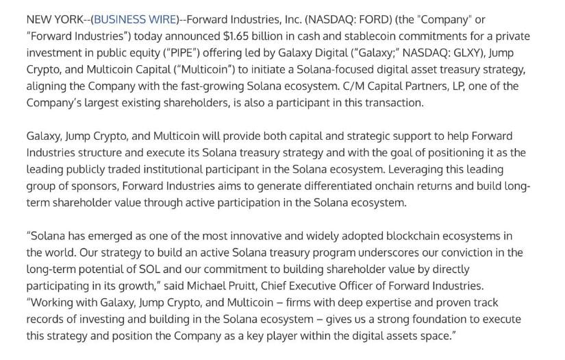 Institutions Continue to Position in Solana