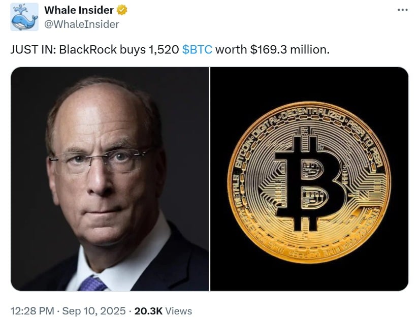 BlackRock’s $169M BTC Purchase Boosts Institutional Confidence