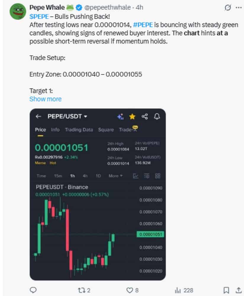 Pepe Price Prediction: Chart at a Make-or-Break Level