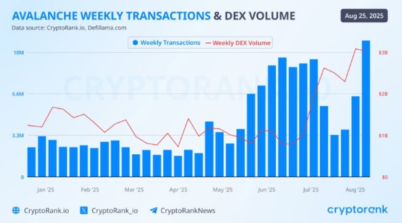 AVAX On-Chain Activity Hits 20-Month High