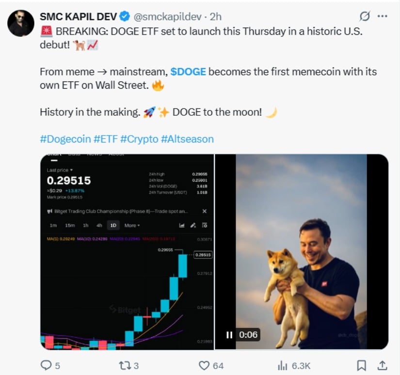 Dogecoin ETF Launch Boosts Market Confidence