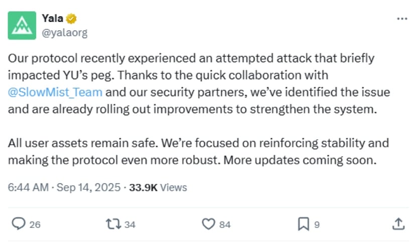 Yala's Response and Damage Control