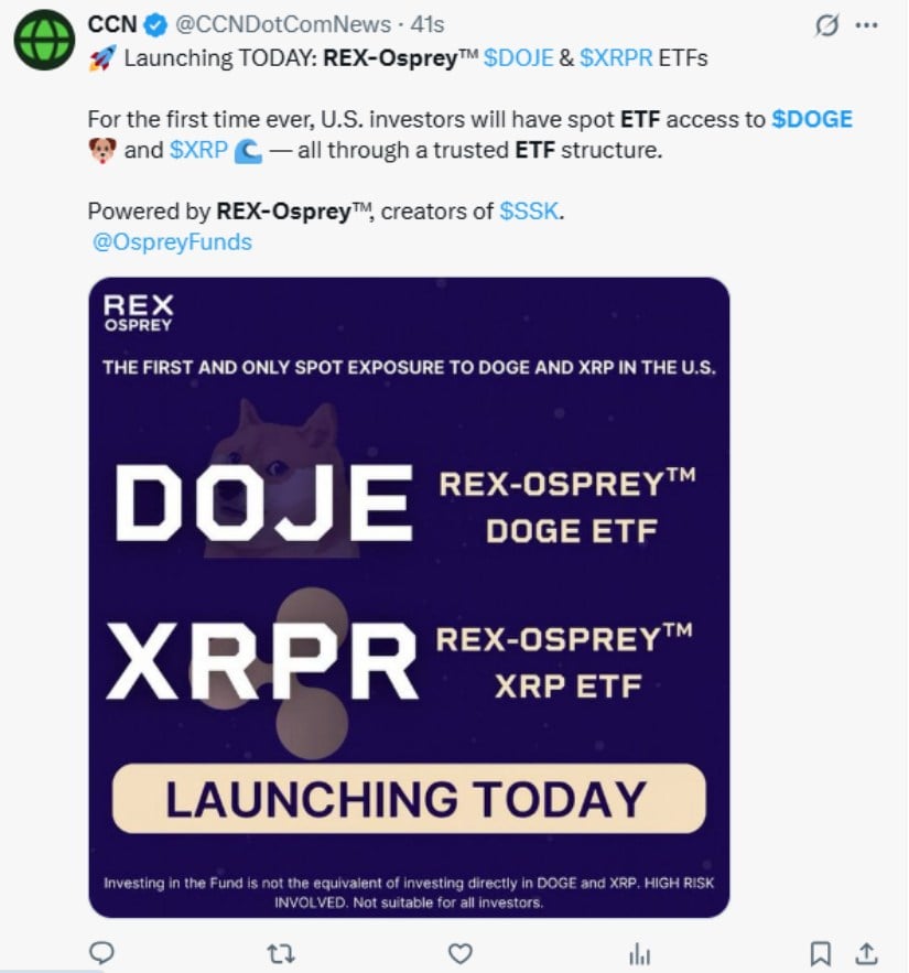 REX-Osprey DOJR ETF debut
