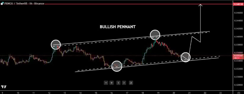 Bullish Pennant Structure Aligns With Growing Fundamentals