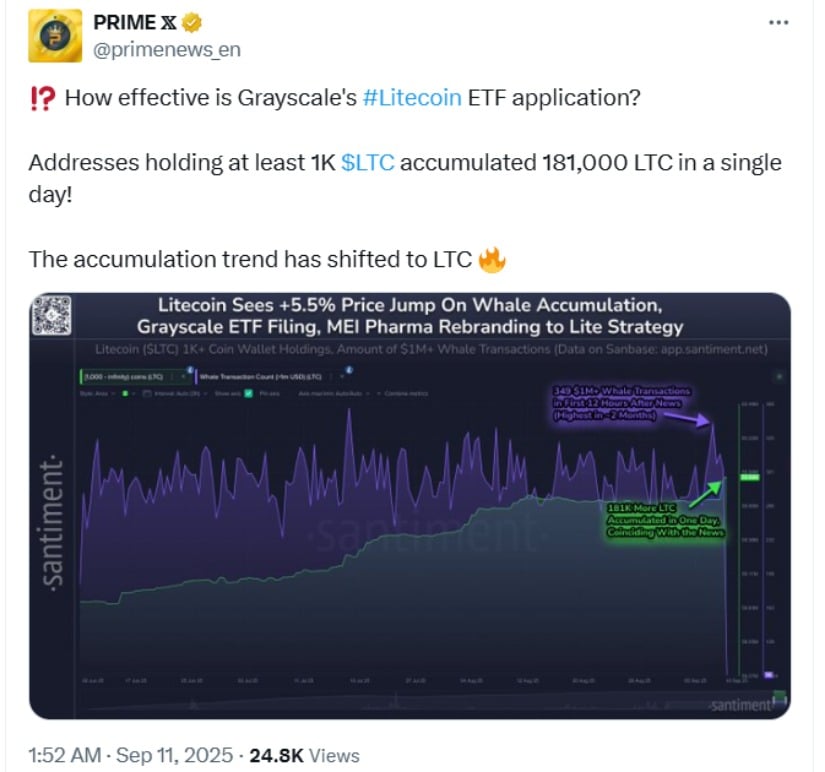 Institutional Interest Drives LTC Rally