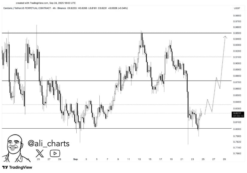 Cardano Support Present at $0.80