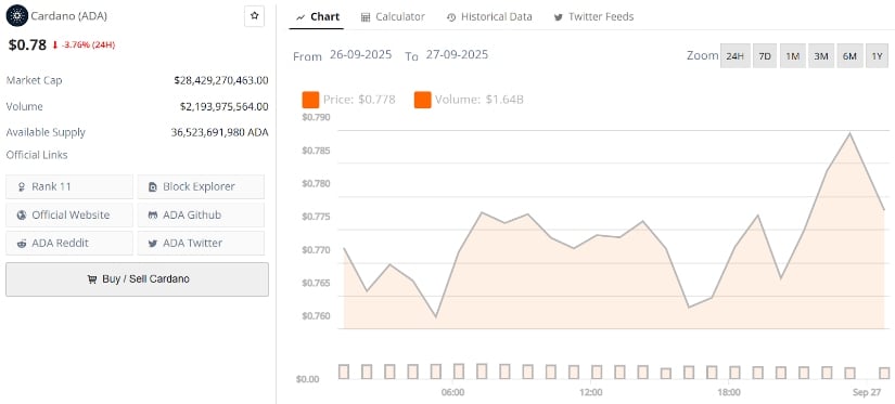 Cardano Price Showing Signs of Volatility