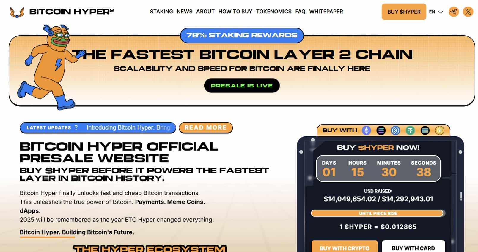 Bitcoin Hyper ($HYPER) live presale info.