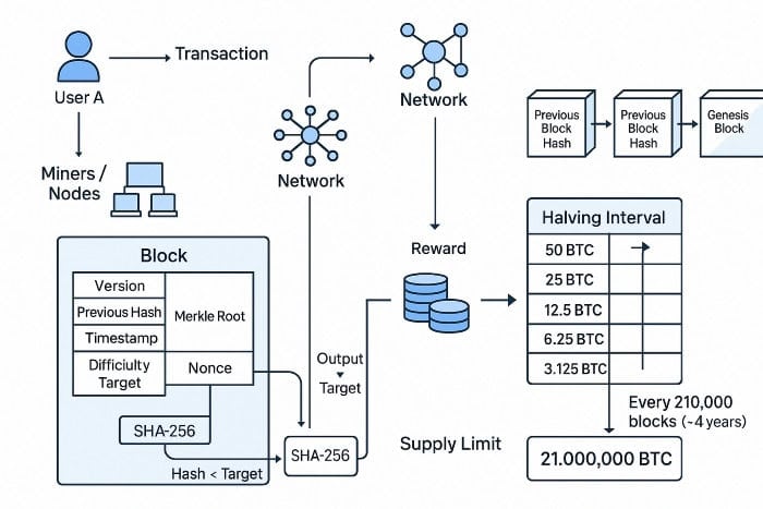 Bitcoin Architecture Illustration