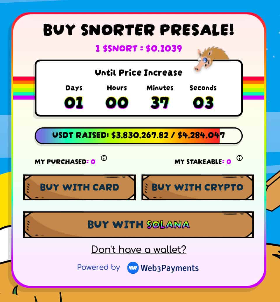 $SNORT presale is now live
