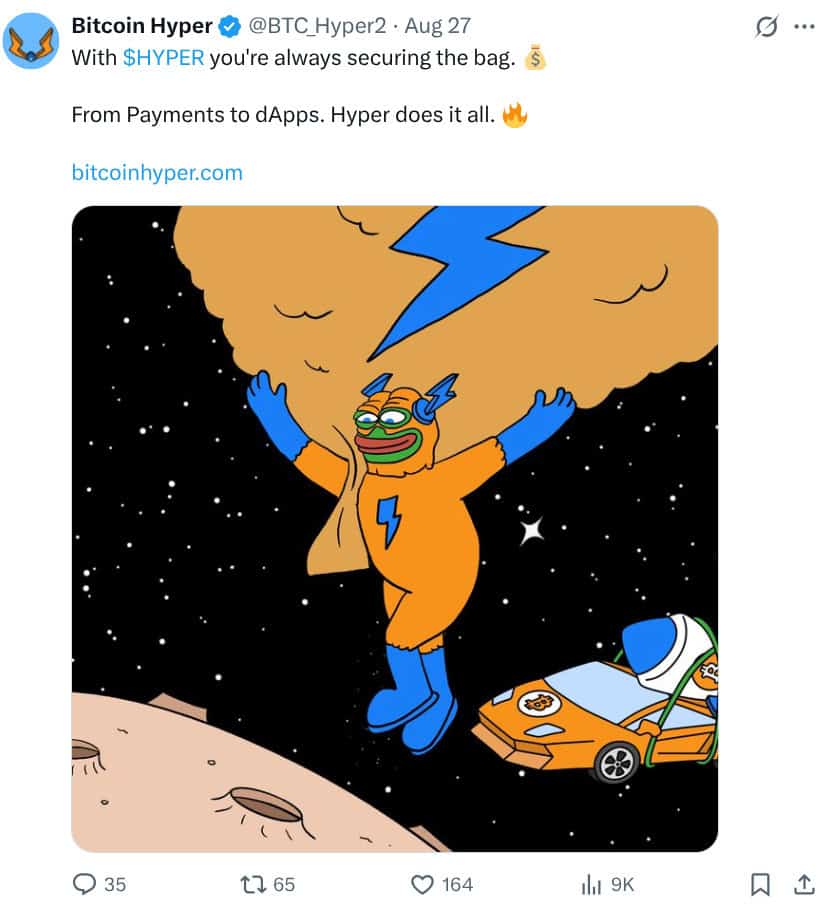 X post advertising Hyper's utility