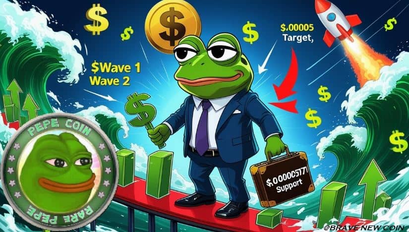 Pepe (PEPE) Price Prediction: Pepe Finds Support Near $0.00000577 as Wave 2 Correction Nears Its End—Strong Rally Toward $0.00005 Expected in 2025