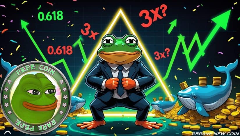 Pepe Price Prediction: PEPE Coils Within Apex Structure as Whale Accumulation Near 0.618 Fibo Support Hints at $0.000020 Breakout