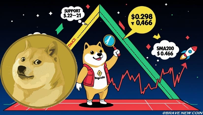 Bnc Oct 7-2697 Dogecoin Price Prediction: DOGE Coils for a $0.46 Breakout as 42-Day Cycle Aligns with Key SMA200 Support