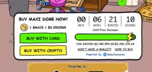 Buy Maxi Doge with either card or fiat
