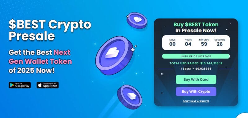 Best Wallet ($BEST) presale UI.