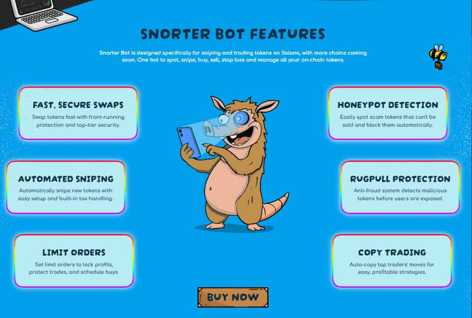 Snorter Bot features. 