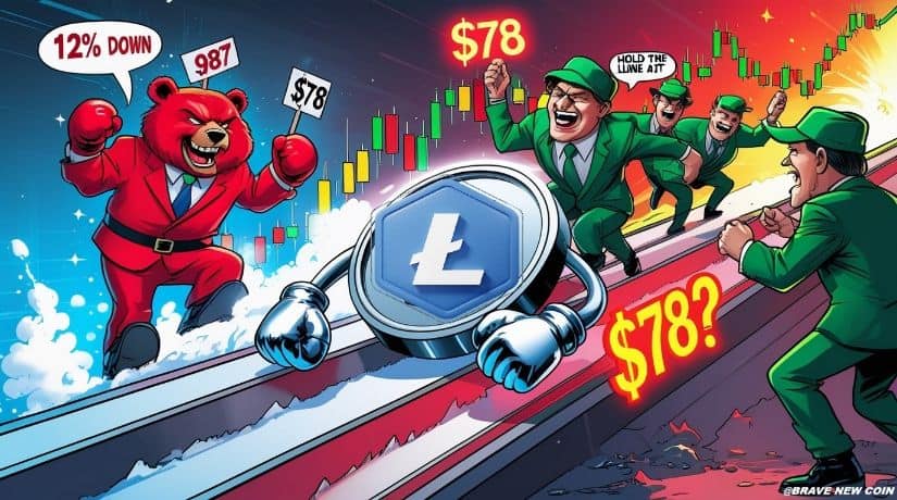 Litecoin (LTC) Price Prediction: Litecoin Drops 12% From Highs—Is $78 the Next Stop?