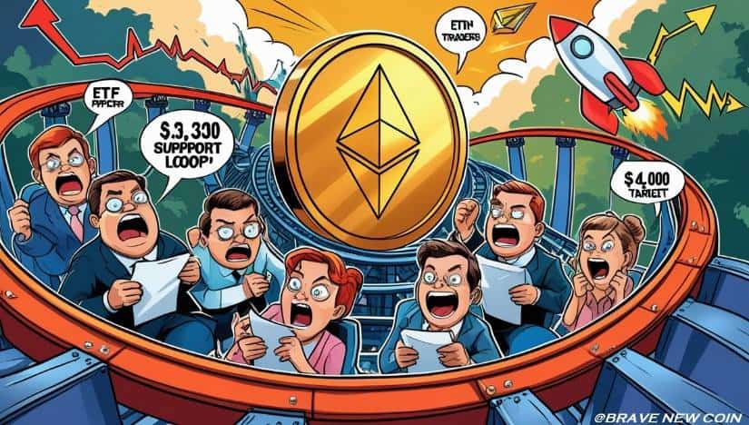 Ethereum (ETH) Price Prediction: ETF Outflows Test $3,300 Support as Ethereum Bulls Eye Recovery Toward $4,000