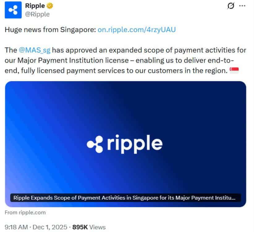 XRP News Today: Ripple Expands Institutional Reach in Singapore