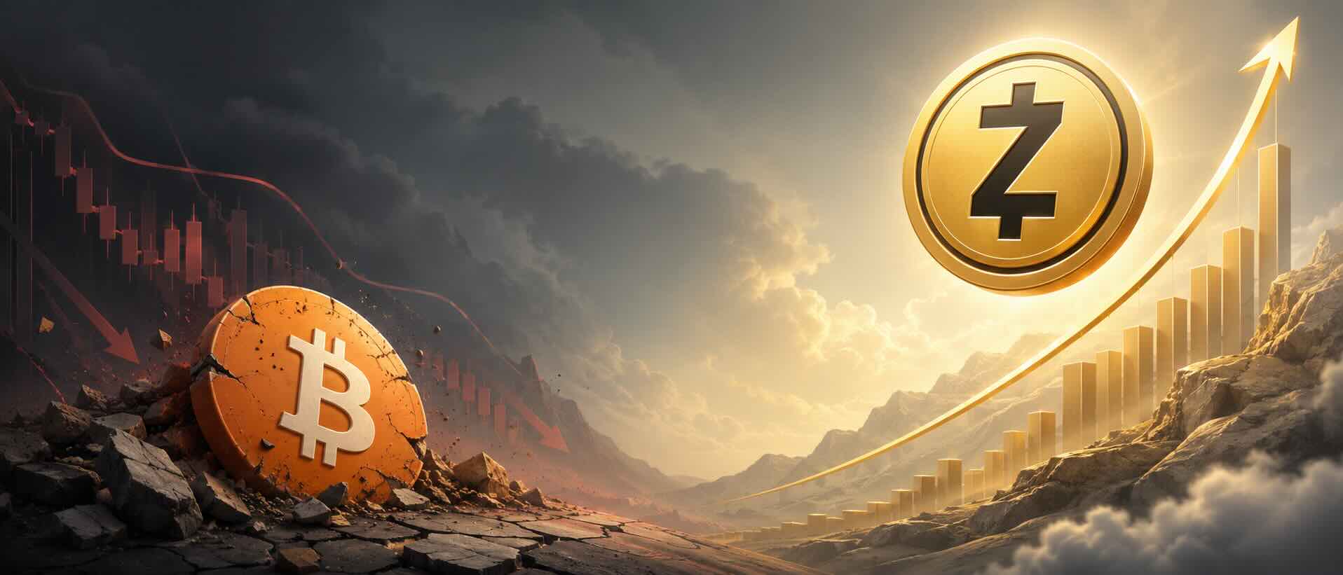 ZCash Soars while Bitcoin Crashes as Saylor and a Quantum Scare Test the Cycle