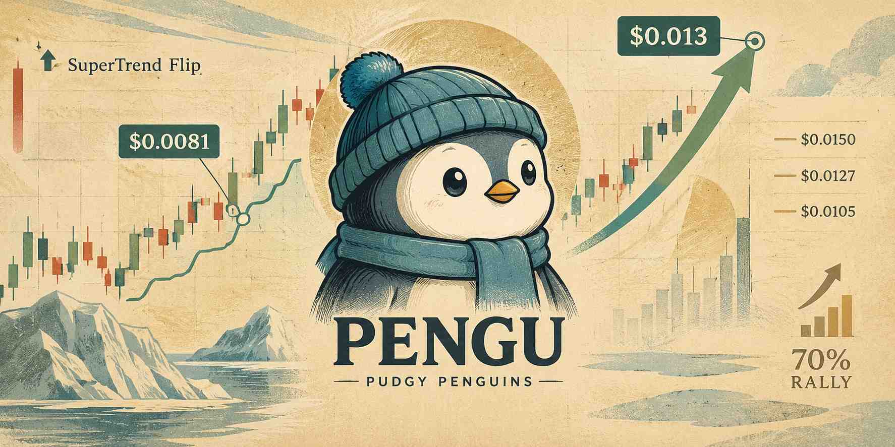 Pudgy Penguins (PENGU) Price Prediction: Bullish SuperTrend Flip Signals Potential 70% Rally to $0.013