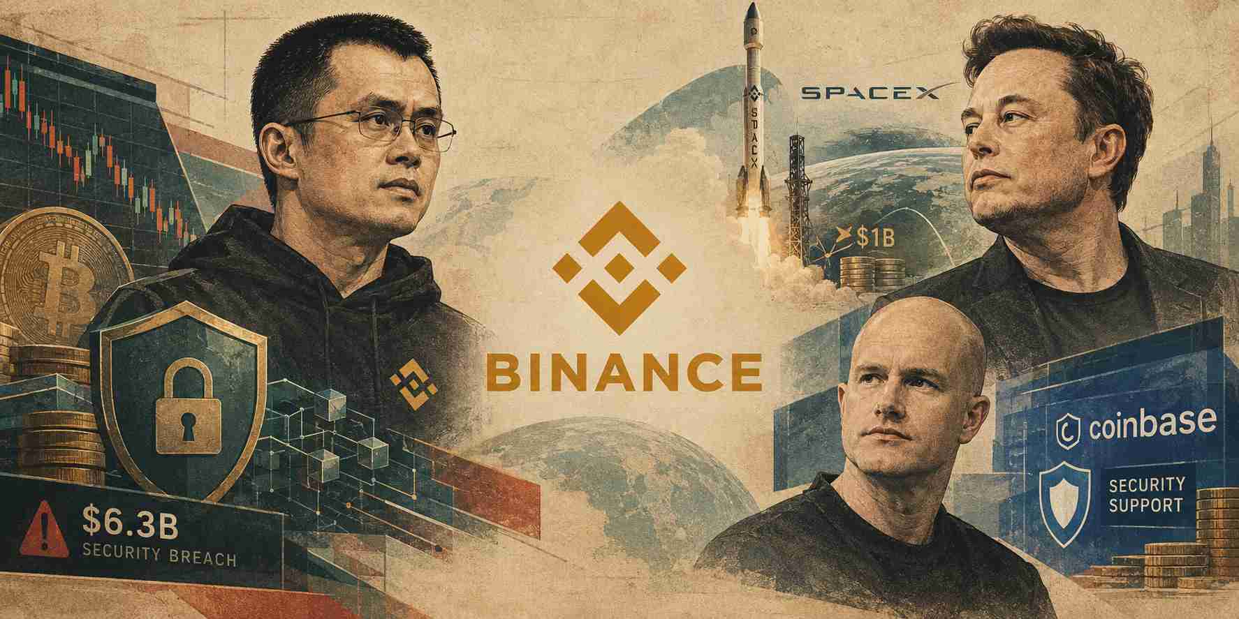 Binance Hack: CZ Fires Back at Elon Musk, Cites $1B SpaceX Stake as Coinbase Offers Security Support