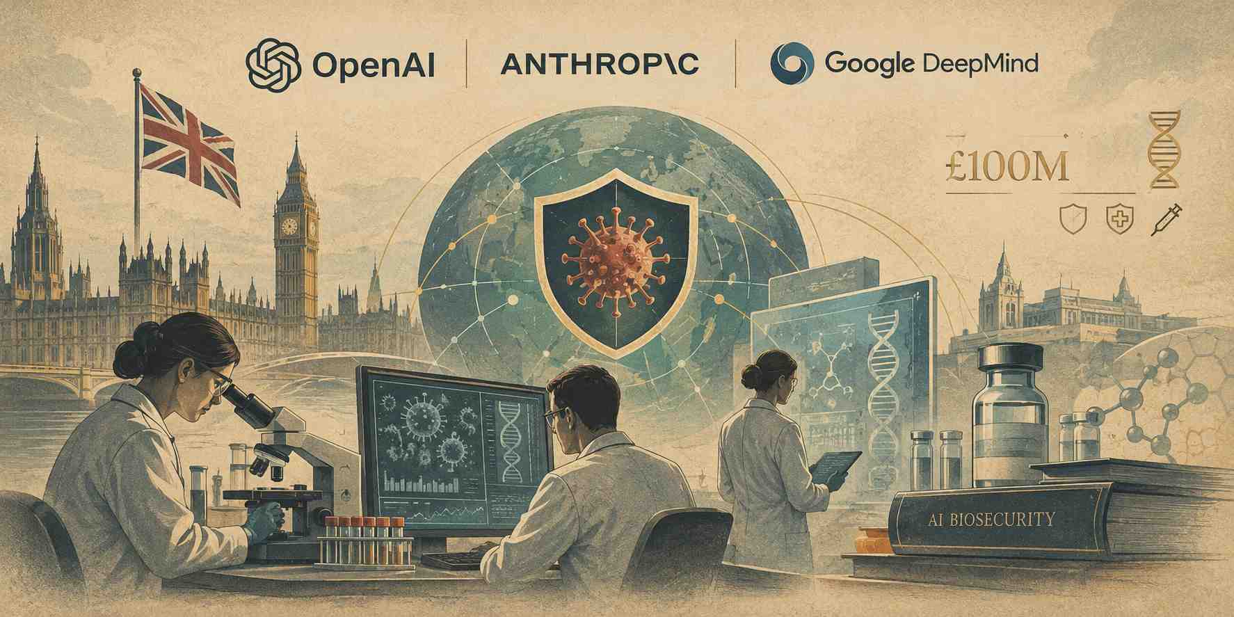 OpenAI, Anthropic, and Google DeepMind Join UK’s New AI Biosecurity Mission