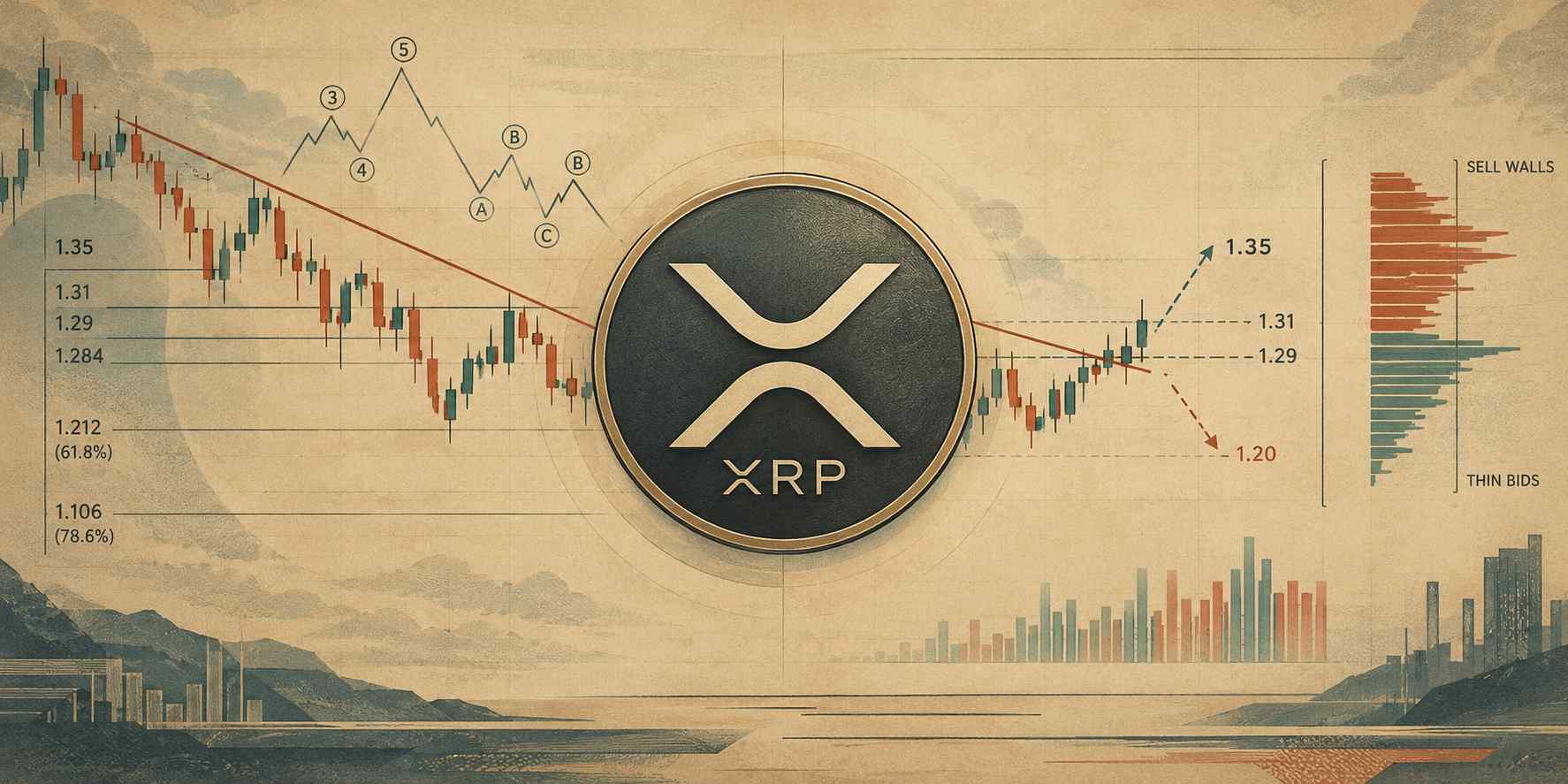 xrp-price-prediction-news-image3 XRP Price Prediction: Elliott Wave Setup and Descending Trendline Breakout Offer Hope as XRP Tests $1.30